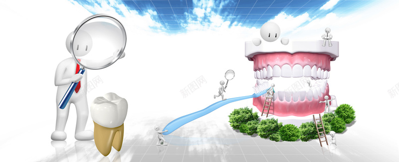 健康医学背景psd设计背景_88icon https://88icon.com 3D小人 健康 医学 医学背景图片 商务 放大镜 海报banner 牙刷 牙医 牙齿 科幻 科技