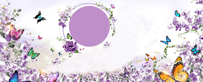 紫色梦幻化妆品背景jpg设计背景_88icon https://88icon.com 紫色 梦幻 化妆品 蝴蝶 花海 海报banner 浪漫