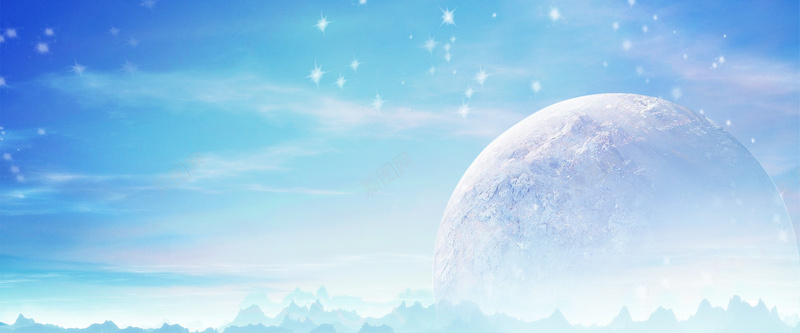 梦幻星空背景psd设计背景_88icon https://88icon.com 海报banner 梦幻背景 月球 梦幻 浪漫