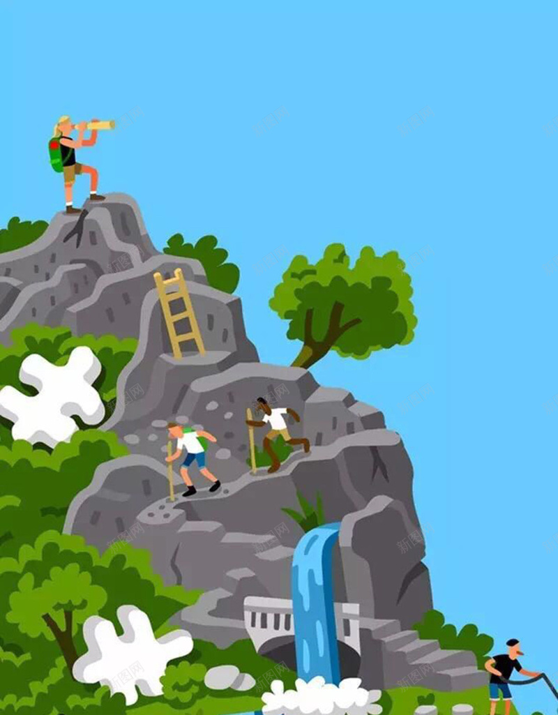 手绘卡通山水而背景jpg设计背景_88icon https://88icon.com 卡通素材 手绘背景 船只 山 水 卡通 童趣 手绘