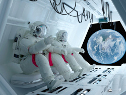 太空装备创意宇航员与星球未来科技高清图片高清图片