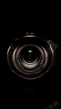 黑色科技背景下的相机H5背景背景