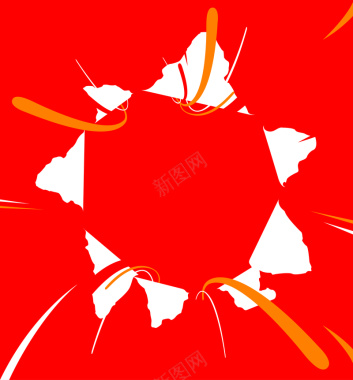 红色爆炸墙背景矢量素材背景