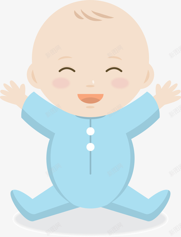 手绘婴儿免抠素材png免抠素材_88icon https://88icon.com 卡通可爱 矢量图案 扁平化 手绘图 孩子 笑容