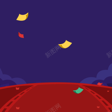 电商天猫扁平大促背景背景