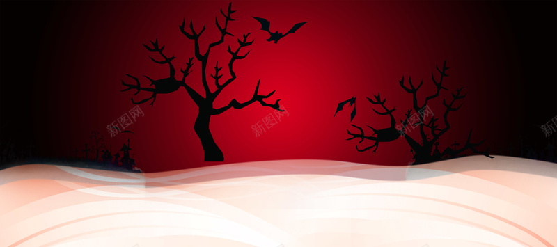 卡通红黑树剪影PSD背景素材psd设计背景_88icon https://88icon.com 卡通 树枝 红色 黑色 树 树剪影 剪影 蝙蝠 万圣节
