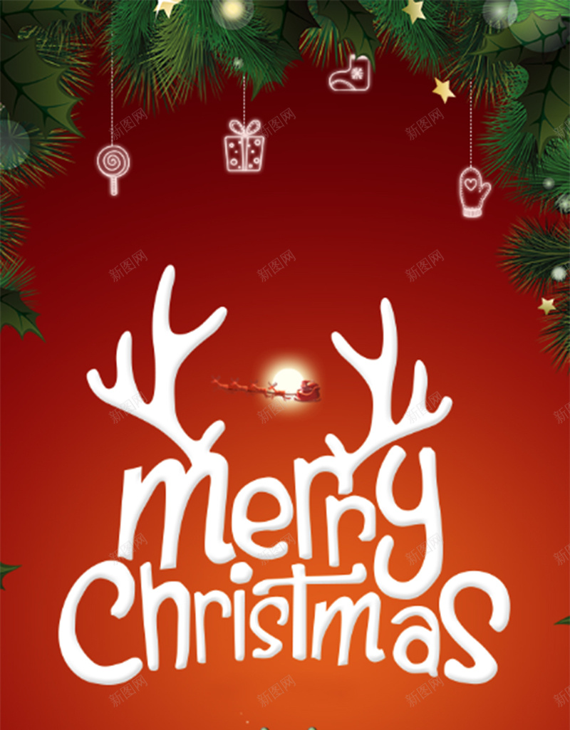 圣诞气氛麋鹿背景jpg设计背景_88icon https://88icon.com 圣诞 红色 麋鹿 礼物 挂饰 开心 卡通 童趣 手绘