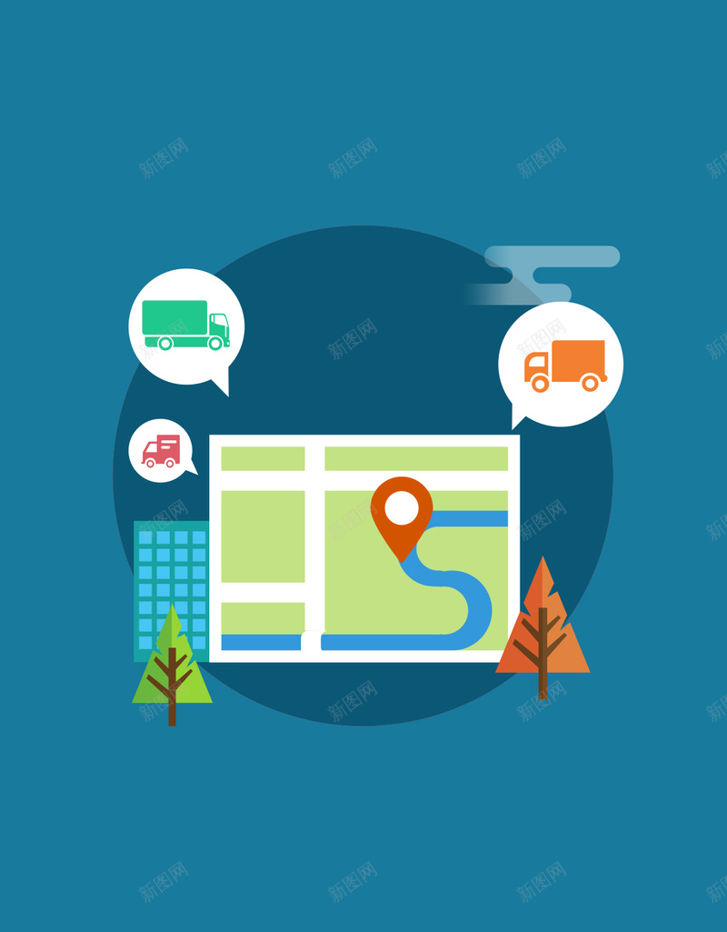 APP引导页地图商业H5背景素材psd设计背景_88icon https://88icon.com 手机 地图 蓝色 人 卡通 APP引导页 扁平 清新 商业H5背景素材