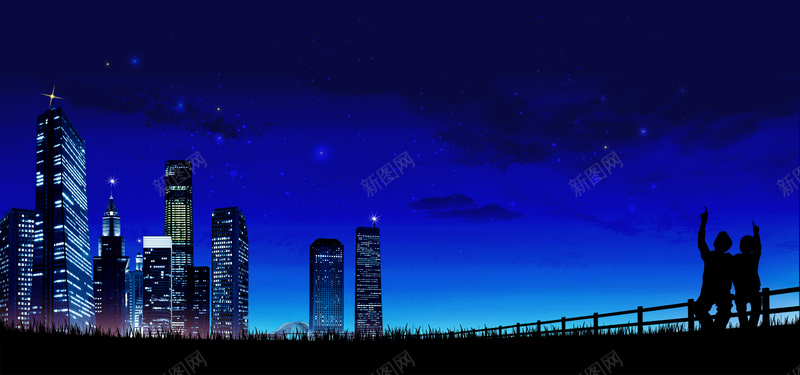 浪漫星空效果图背景banner背景