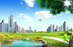 绿色生态城市绿色生态城市背景高清图片