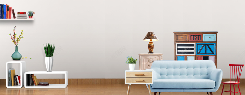 家装节文艺复古现代灰色背景背景