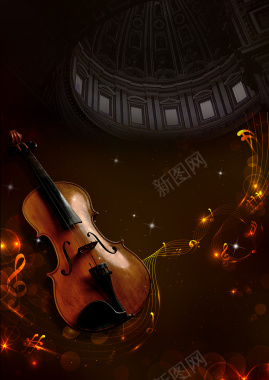小提琴培训海报背景素材背景