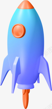 火箭PNG图标火箭3D素材图标