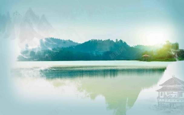 惠州旅游景点罗浮山旅游海报背景模板背景