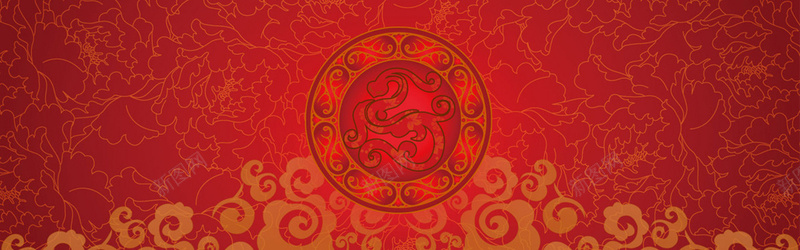 红色中国式花纹背景