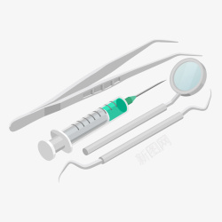 卡通镊子手术装饰素材图案高清图片