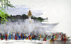 傣族文化不一样的民俗文化西双版纳傣族泼水节高清图片