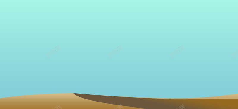 手绘蓝色沙漠背景背景