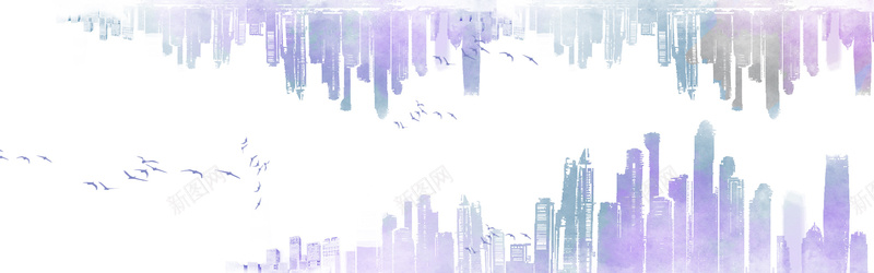 商务手绘城市海报banner背景图psd设计背景_88icon https://88icon.com 世界 城市 山水 手绘 雾气 平行世界 简约 简洁 大气 手绘城市 鸟 手绘城市背景图 banner