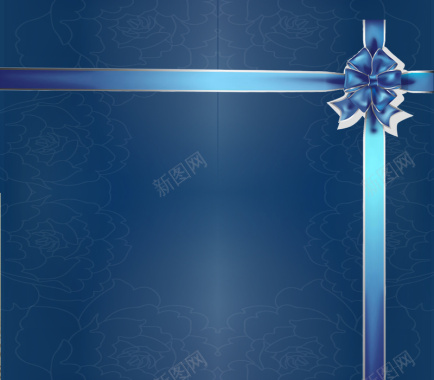蓝色渐变礼物盒封面背景