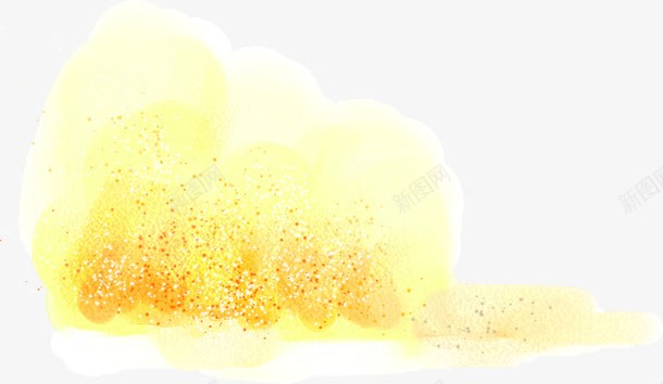 创意手绘水彩黄色的效果云朵png免抠素材_88icon https://88icon.com 创意 水彩 黄色 效果 云朵
