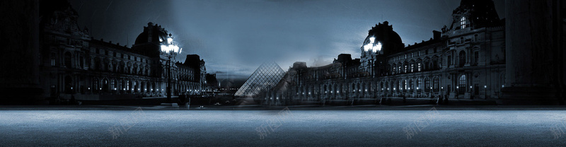 巴黎banner创意设计背景