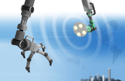 机器人创新科技领先机器海报背景素材高清图片
