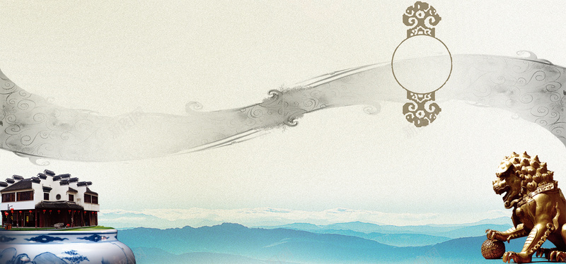 廉政文化传播banner背景psd设计背景_88icon https://88icon.com 廉政 廉政文化 展板模板 展板设计 企业 中国风 水墨画 海报banner