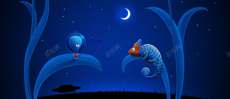 科幻变色龙psd设计背景_88icon https://88icon.com 详情页海报 蓝色背景 变色龙 科技 酷炫 科技感 科技风 高科技 科幻 商务