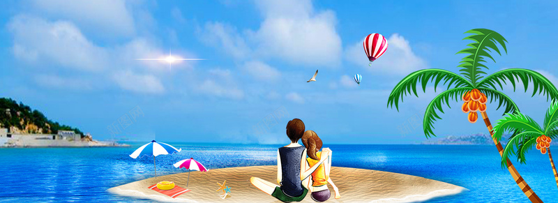 夏日旅行清凉海滩bannerpsd设计背景_88icon https://88icon.com anner 夏日 旅行 沙滩 清凉 banner 情侣 树木 海浪 甜蜜 岛屿 开心