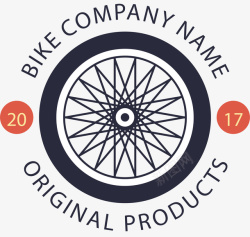 自行车车轮标签素材