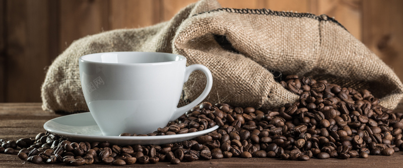 美味的咖啡和咖啡豆高清图片背景