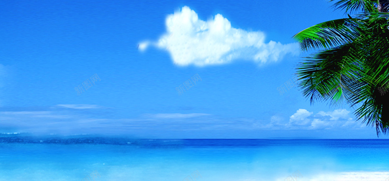 大海蓝天背景图背景