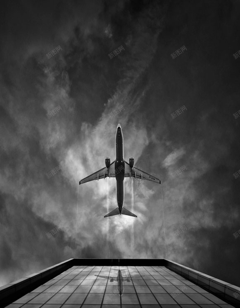 飞机深黑大楼质感商务创意H5背景图jpg设计背景_88icon https://88icon.com 背景 质感 大楼 飞机 商务 H5背景图 创意 黑色
