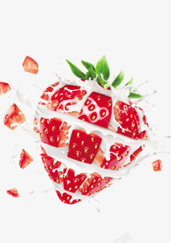 新鲜水果草莓元素素材