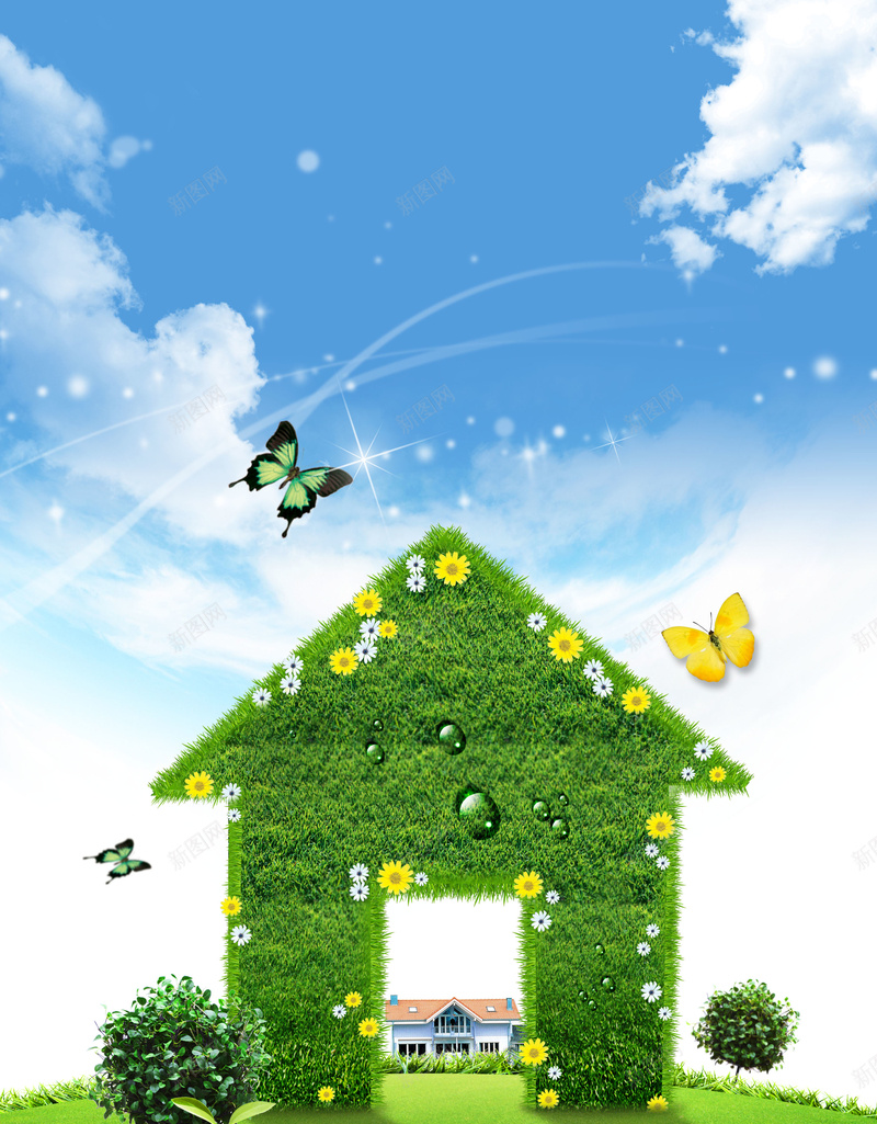 绿色空间海报背景素材psd设计背景_88icon https://88icon.com 环保意识 生态环境 树木 花藤 蝴蝶 高清PSD分层素材绿色空间图片下载 自然风光 爱护环境 绿色