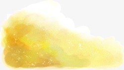 创意黄色水彩云效果图素材
