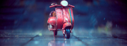 摩托车海报红色女式小摩托车高清图片
