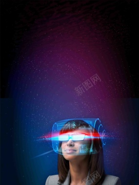 VR科技创意精品海报背景模板背景