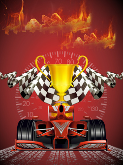速度之战大气F1赛车之速度之战海报背景素材高清图片