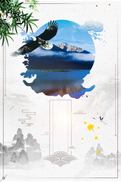 青海湖印象青海湖创意旅游宣传推广高清图片