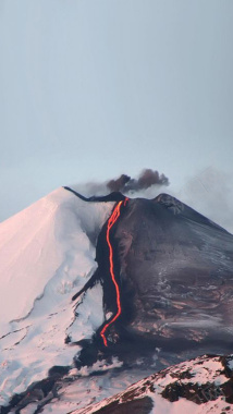 日本火山爆发手机端H5背景背景