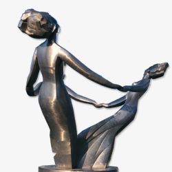 雕塑女人人形金属雕塑高清图片