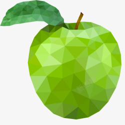 马赛克水果绿色苹果高清图片