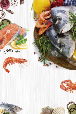 户外餐饮海鲜特惠海鲜美食海报高清图片
