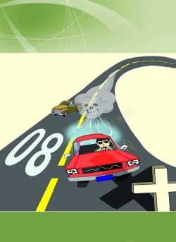 交通安全漫画交警卡通漫画海报背景素材高清图片
