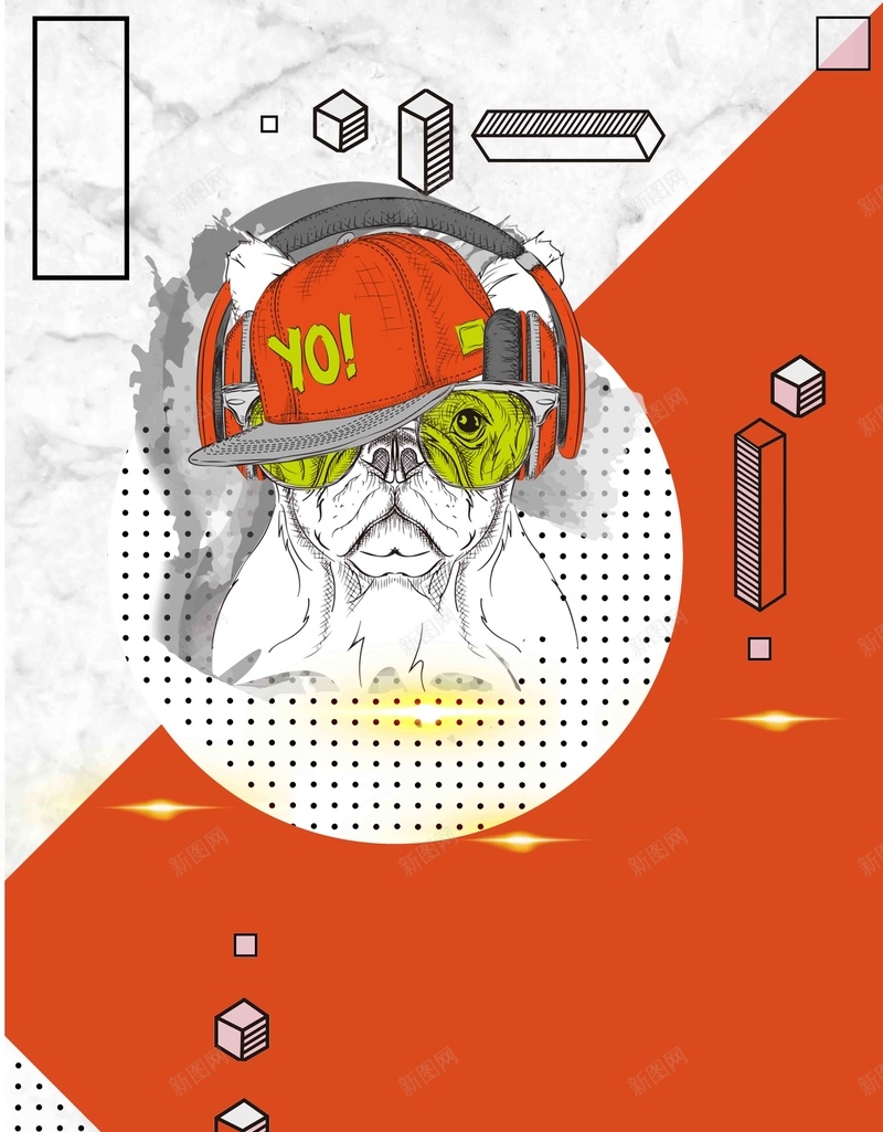 单身狗宣传推广活动psd设计背景_88icon https://88icon.com 宣传 手绘 推广 插画 活动 单身狗 卡通 狗 耳机 简约