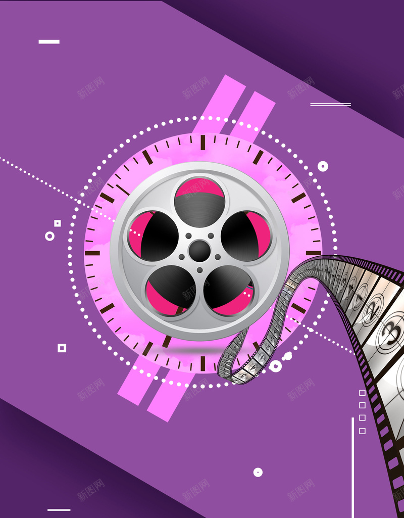 时尚电影胶卷主题psd设计背景_88icon https://88icon.com 卡通插画 电影插画 影片 胶卷 胶片 摄影机 爆米花 看电影 海报