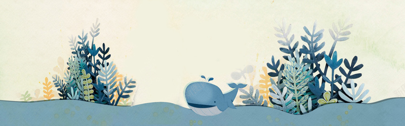 卡通可爱海底世界背景jpg设计背景_88icon https://88icon.com 海底世界 卡通 可爱