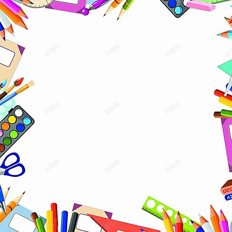 手绘文具背景图jpg设计背景_88icon https://88icon.com 手绘 文具 铅笔 尺子 儿童 主图 卡通 童趣
